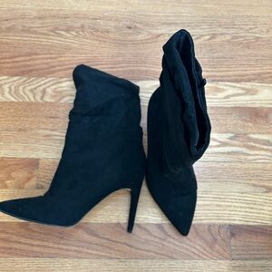 Express Black Heeled Boots